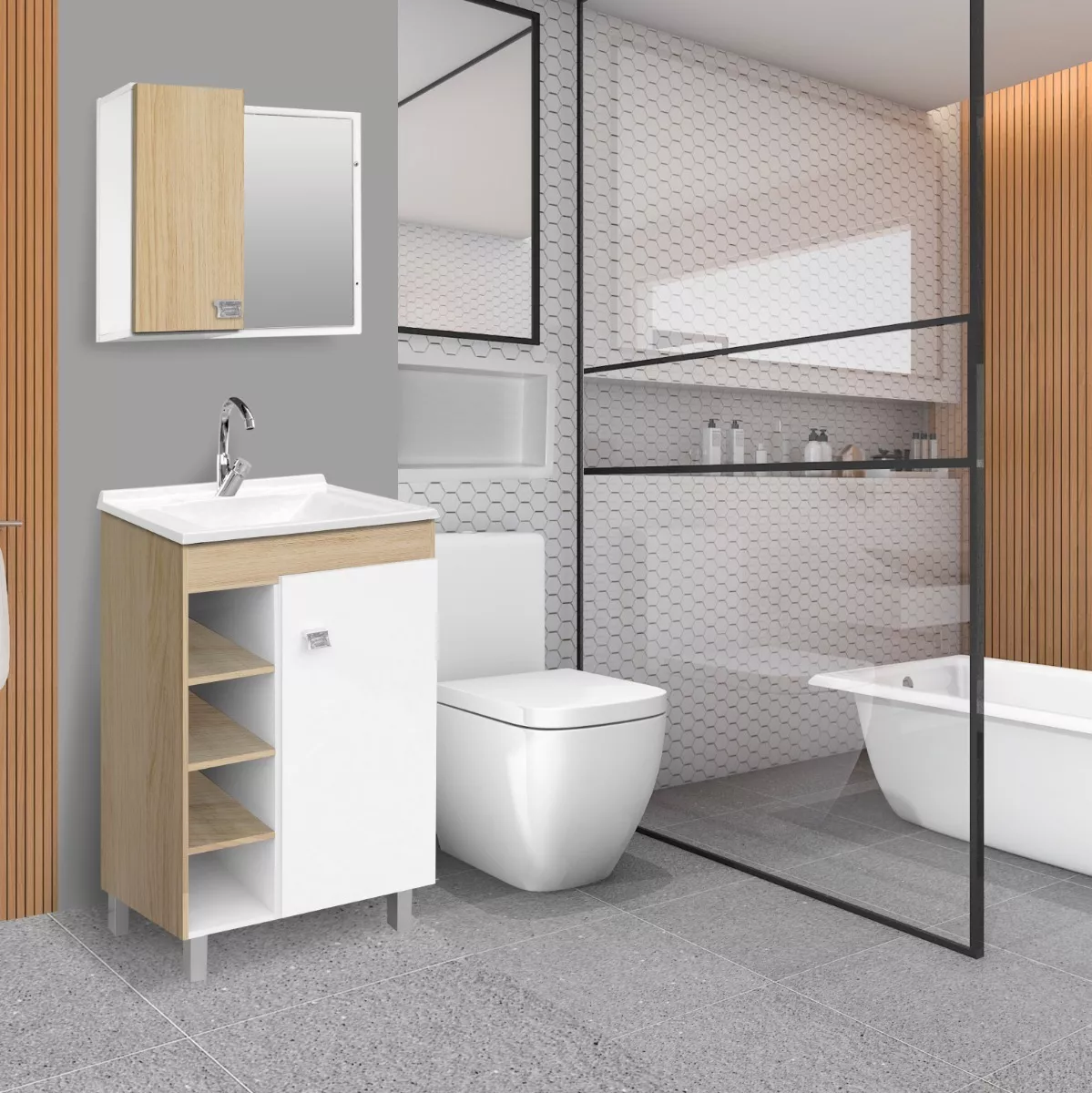 Tercera imagen para búsqueda de mueble baño madera