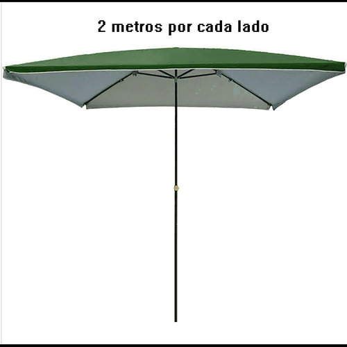 Sombrilla Paraguas Cuadrado Lona Reforzada 2.5 X 2.5