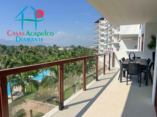 Cad La Isla Fiji R5. En Condominio De Playa. Terraza Con Vista A Las Áreas Comunes