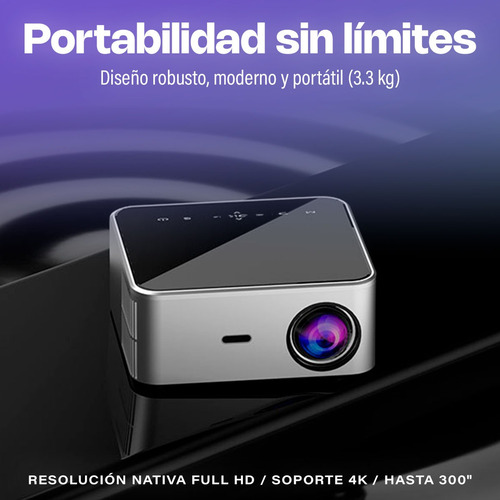 Proyector Portátil 4k A10 Con Bluetooth Wifi Andorid