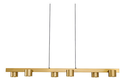 Pendente Doppio Latão 30w Dourado Bella Linear 120cm 110v/220v