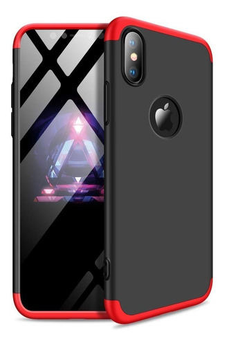 Kit Capa Capinha 360 iPhone XS Max 6.5 Impacto + Pelíc Vidro