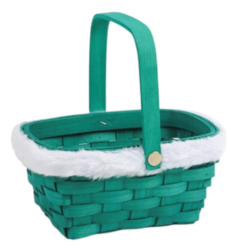 Cesta De Regalo De Navidad, Cesta De Verde Con Embalaje