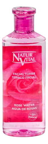 Tónico Facial Agua De Rosas 300ml Vegano Naturvital Tipo De Piel Todo Tipo De Piel
