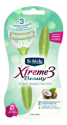 Rastrillos Desechables Schick Xtreme 3 Beauty Con 2 Rastrillos