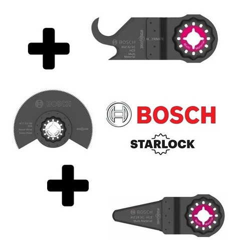 3 Accesorios Metal Madera Bosch Multicortadora Gop Starlock