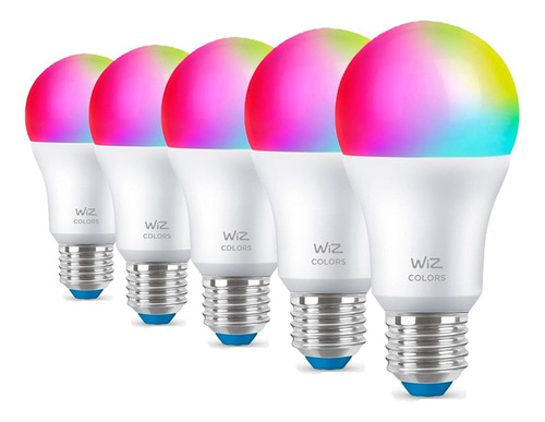 Lampara Led Inteligente Wiz Wifi Smart Color E27 X5 Un