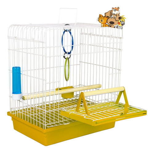 Mini Viveiro Calopsita Amarelo Pet Piu Jel Plast