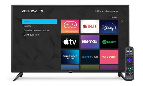 Imagen 2 de 10 de Aoc Roku Tv Led 32 Hd Smart Tv
