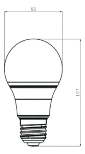 Caja X 10 Lámparas Led Value Classic A 7w Ledvance Osram Color De La Luz Blanco Cálido
