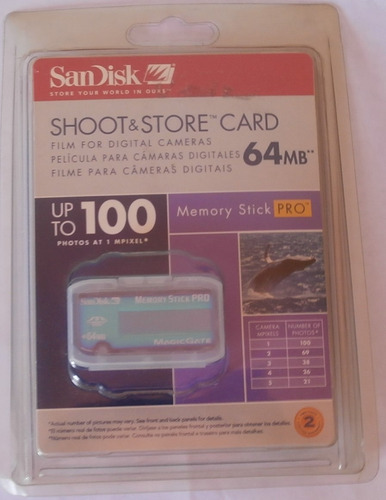 Memoria Sandisk 64  Mb Shoot Store Card Up  100