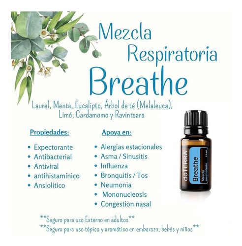 Aceite Esencial Breath ( Mezcla Respiratoria ) 5ml