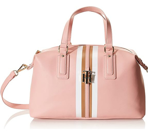 Bolso Banderola Para Mujer Tommy Hilfiger Jaden Satchel Pink