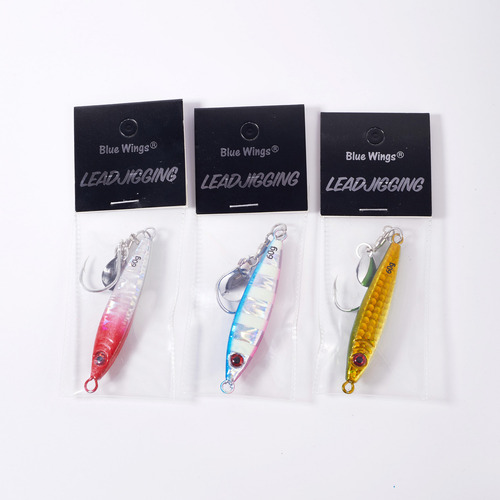 3pcs Jig 60g Señuelos Luminoso Para Pescar Lance Largo Mar Color 6003