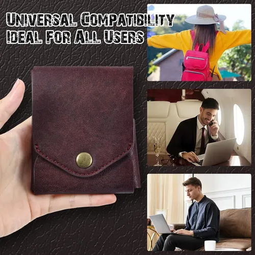 Cartera Vintage De Piel Hecha A Mano, Compacta Zz | Cuotas sin interés