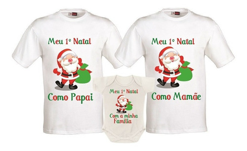 Kit Camisetas Tal Pai Tal Mãe Tal Filho / Filha Feliz Natal | Frete grátis