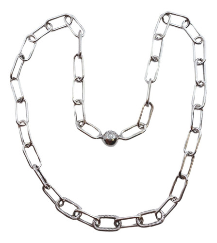 Collar Cadena De Plata 925, Gruesa Charms, Regalo Mujer
