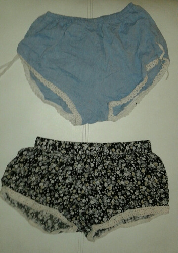 Lote De Dos Shorts Niña Dama Talle Xs Impecables