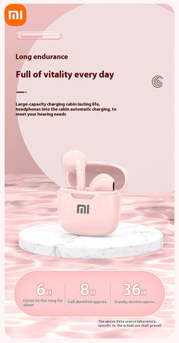 Fone Xiaomi Bluetooth Air A2 Tws 9d Alta Fidelidade Cor Rosa