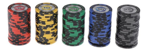 Fichas De Texas Hold'em De 100 Piezas Con Caja De