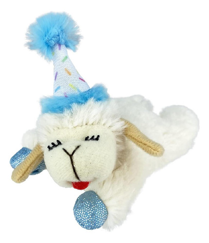 Multipet Lamb Chop Hat Blue 4 Pet Toy