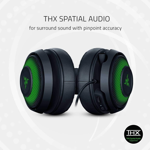 Imagen 5 de 9 de Auriculares gamer Razer Kraken Ultimate negro con luz rgb LED