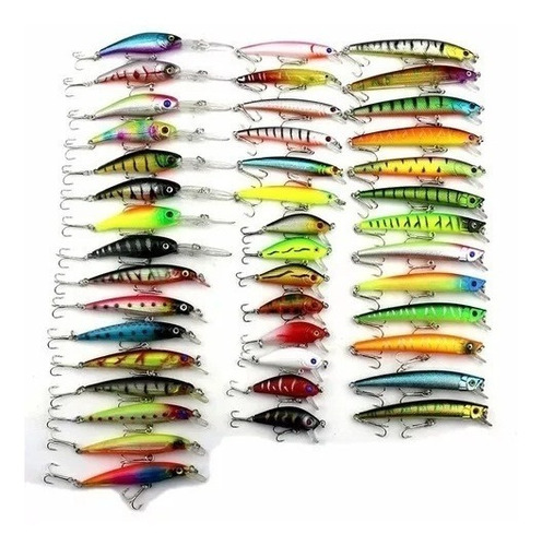Kit 20 Lixada Isca Artificial Tucunaré Dourado Robalo De 5 A 10 Cm Cor Verde-escuro