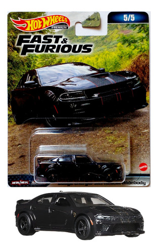 Hot Wheels Dodge Charger Srt Hellcat Rapido Y Furioso Color Negro