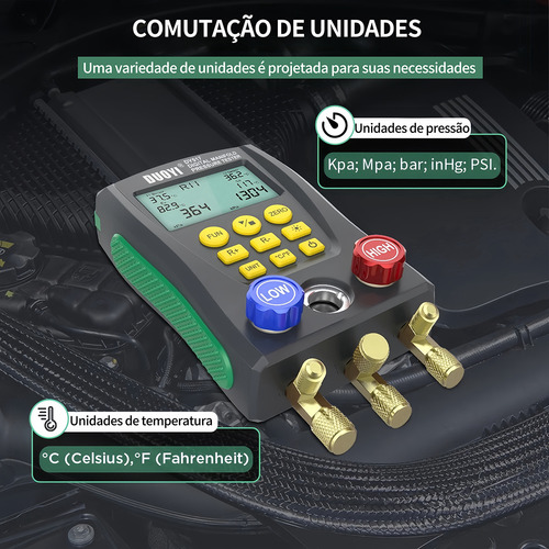 Digital Manifold Automotivo Manometro Ar Condicionado R32