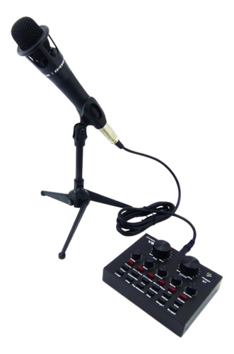 Kit De Micrófono Condensador Con Tarjeta De Sonido V8