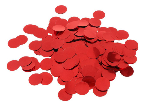 Confeti Metálico 30g Asperja Decoración 1.5cm Rojo