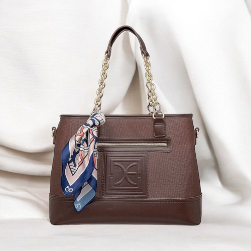 Bolsa Satchel Cloe Lelfi I Grande Color Marrón