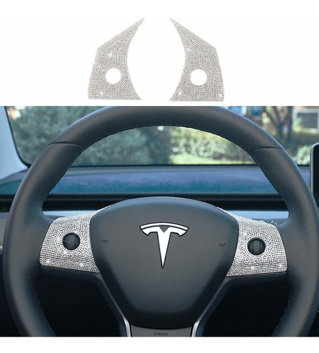 Etiqueta Adhesiva Brillante Emblema Cristal Unica Para Tesla