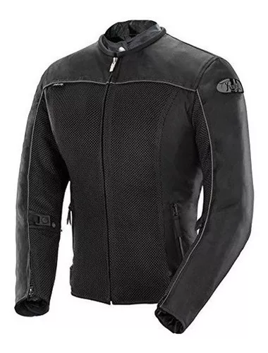 Joe Rocket Turbulent - Chaquetas de moto para hombre, Negro/Gris