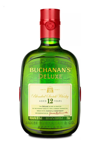 Whisky Escocés Buchanan's Deluxe 12 Años Blended Con Estuche