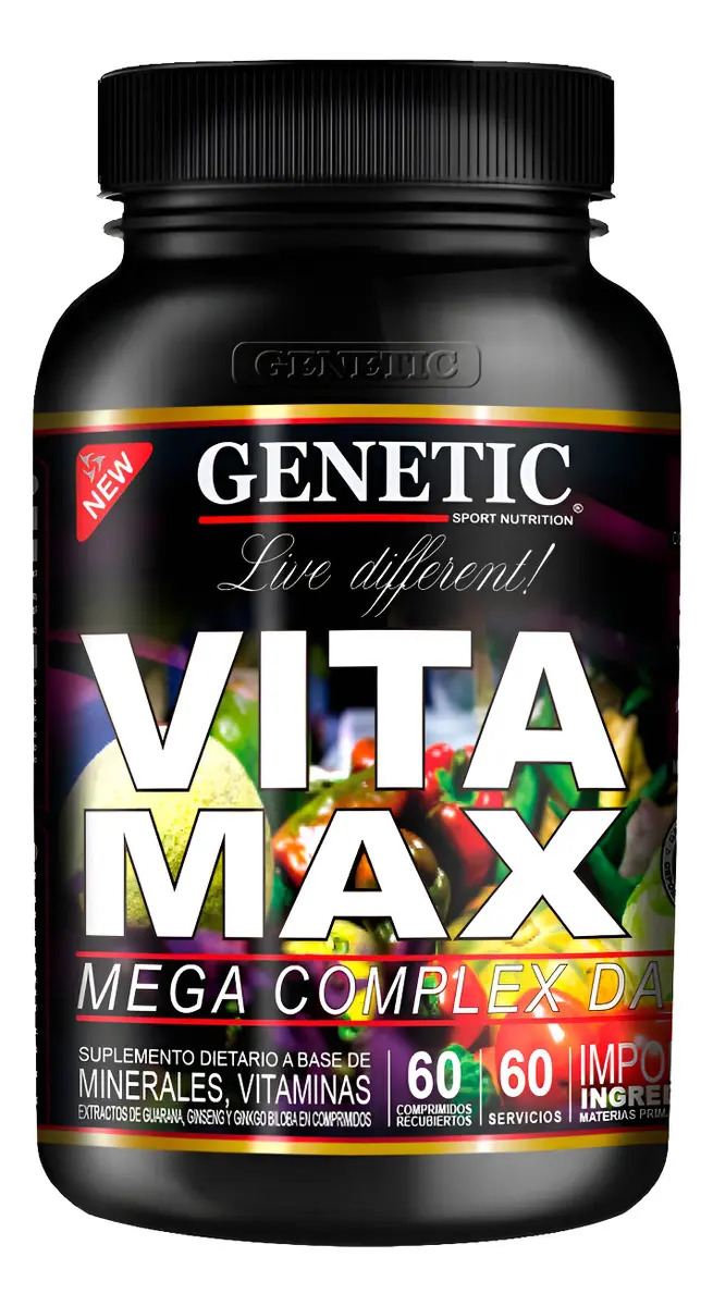 Vitaminas Minerales Comprimidos Genetic Sport Nutrition 60 Dosis