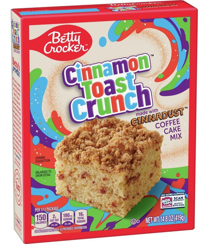 Harina Para Pastel Betty Crocker Cinnamon Toast / Café 419g