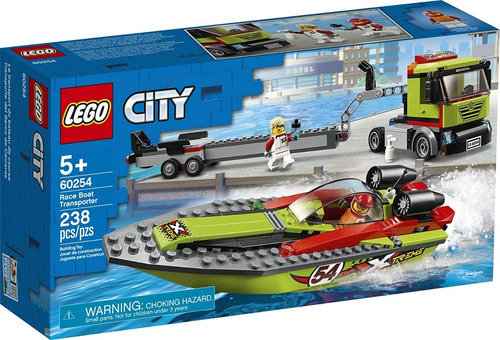 Lego City 60254 Transporte De La Lancha De Carreras 