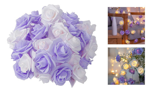 Led Rose Flower Fairy String Light Foam Rose Fairy Lights