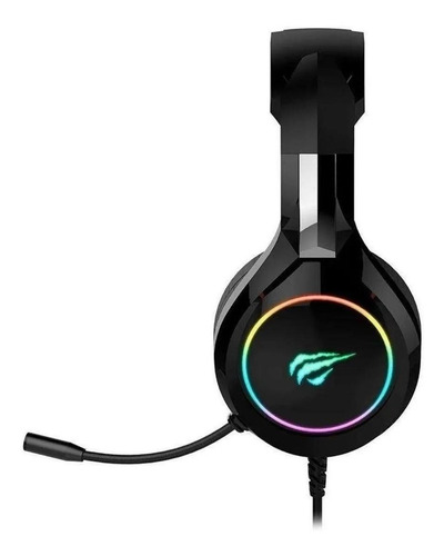 Imagen 6 de 7 de Audífonos gamer Havit H2232D negro con luz rgb LED
