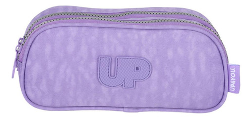 Estojo 2 Divisórias Crinkle Roxo Up4you Luxcel