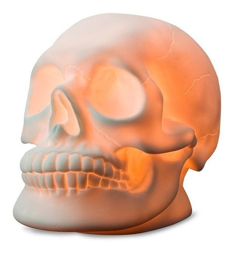 Lámpara Calavera Velador Touch Luz Led Recargable Usb Cráneo