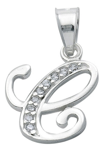 Imagen 3 de 23 de Dije De Iniciales En Plata Con Zirconias 0.925 Mod. 334-356