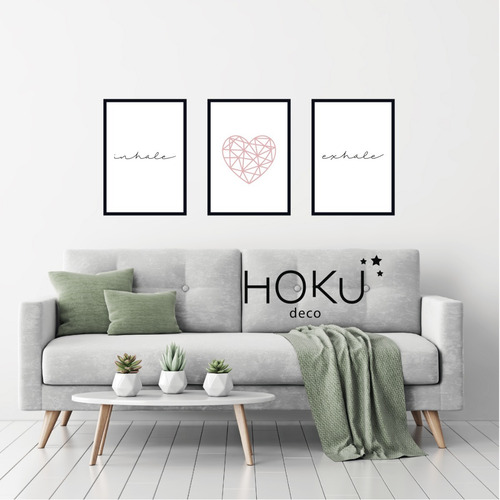 Cuadros (x3) Para La Habitación - Inhale Exhale - Buda - Etc