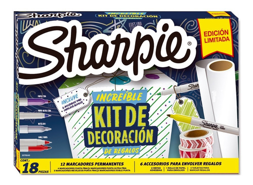 Pack Sharpie Decoracion Regalos 18 Piezas Edicion Limitada