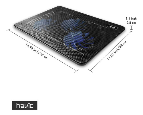 Havit Hv-f-17 Laptop Cooler Enrfrying Padering-slim Portátil