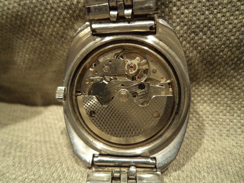 Esplendido Reloj Tressa Automatico Antiguo 1970 Unico Joya!! Acero Cromado Plateado (Usado)