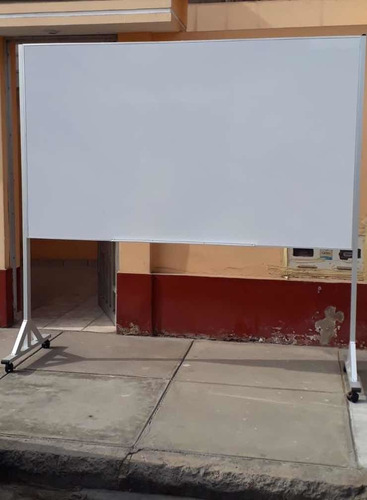 Pizarra Acrilica Blanca Con Ruedas Y Frenos 1.2mx2.0m
