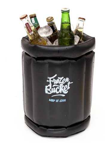 Imagen 1 de 3 de Frapera Inflable Frozen Bucket Mini - Negro