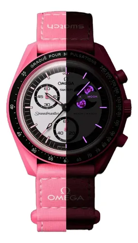 Relógio Swatch X Omega Moonswatch Mission To The Pink Moon